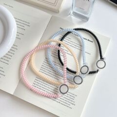新しい電話コードヘアバンド女性のファッションスポーツハイエンド洗顔ヘッドバンドシンプルな電話コードヘアロープ卸売