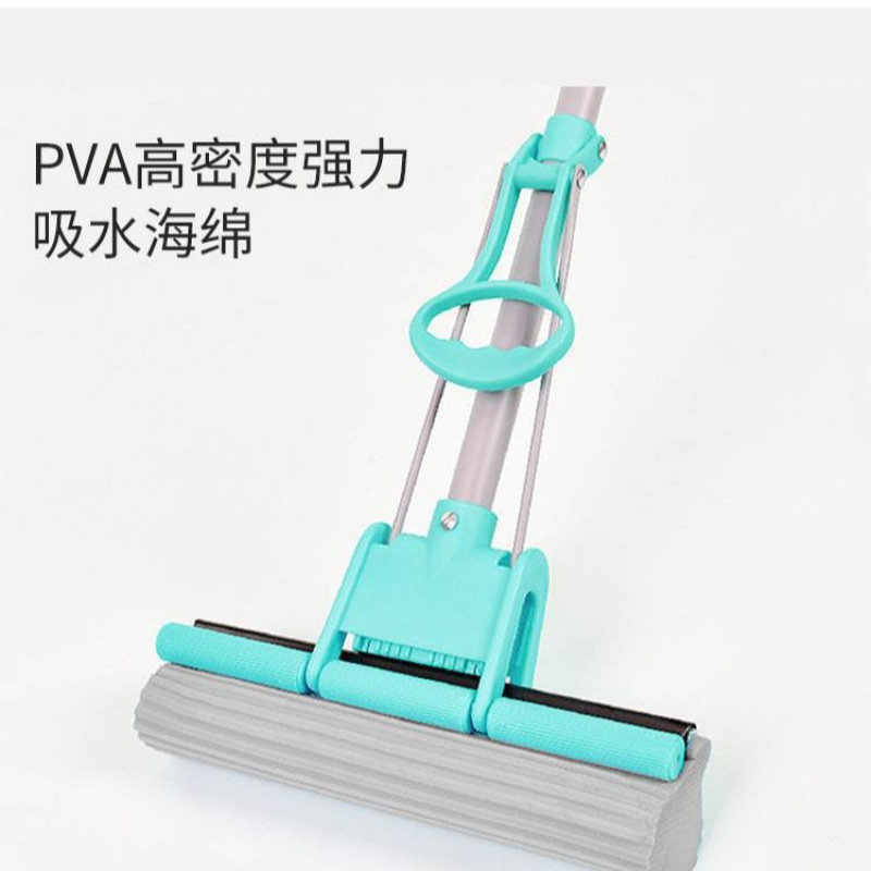 Single-Row Telescopic Roller Mop, Hands-Free Lazy Mop, Household One-Sweep Clean Mop, Large-Area Floor Mopping Mop