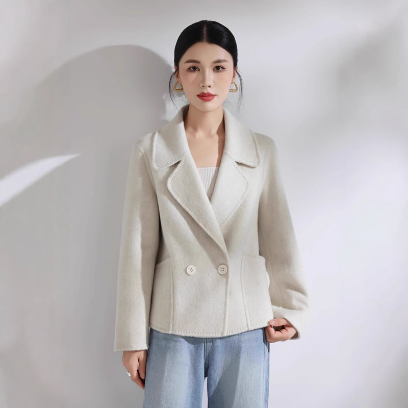 2025秋冬新款双面羊毛大衣女宽松韩版短款小个子呢子外套时尚百搭|undefined