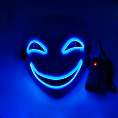 發光LED漆黑的子彈蛭子影胤面具裝扮鬼臉發光塑料黑之契約者
