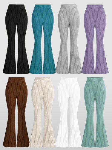 Girl's Plain Color Pencil Skirt - Tailored Casual Trousers with Elastic Waistband for Teenage Girls Women's Pants