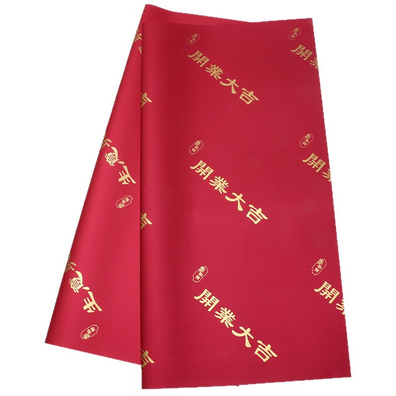 Papel de regalo para ramos de flores con papel de aluminio dorado para la celebración del gran inauguración de Huaxi, papel dorado elegante para arte floral, fabricante de papel de regalo para flores.