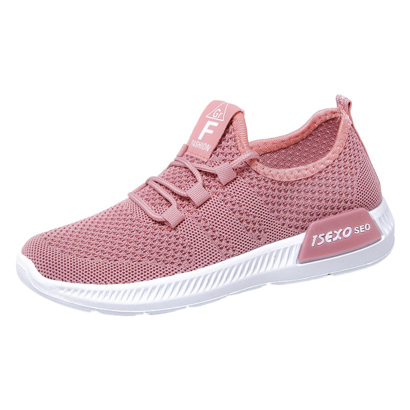 Zapatos para mujer 2025 nuevos zapatos de mujer de comercio exterior zapatos planos tejidos con suela suave zapatos transpirables zapatos deportivos casuales para mujer