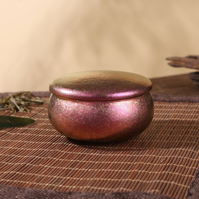 純チタンミニ茶缶ポータブル旅行密封茶保存缶絶妙なポータブル密封缶小さな茶箱|undefined