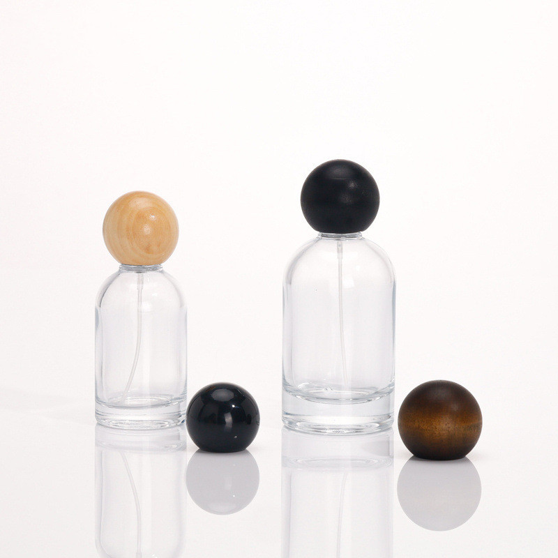 圆柱香水瓶透明化妆品分装瓶球盖玻璃喷雾瓶空瓶子包装厂家批发瓶