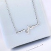 Small design necklace, short chain for key bag , universal pendant, accessory, simple and elegant design, silver 925 sample