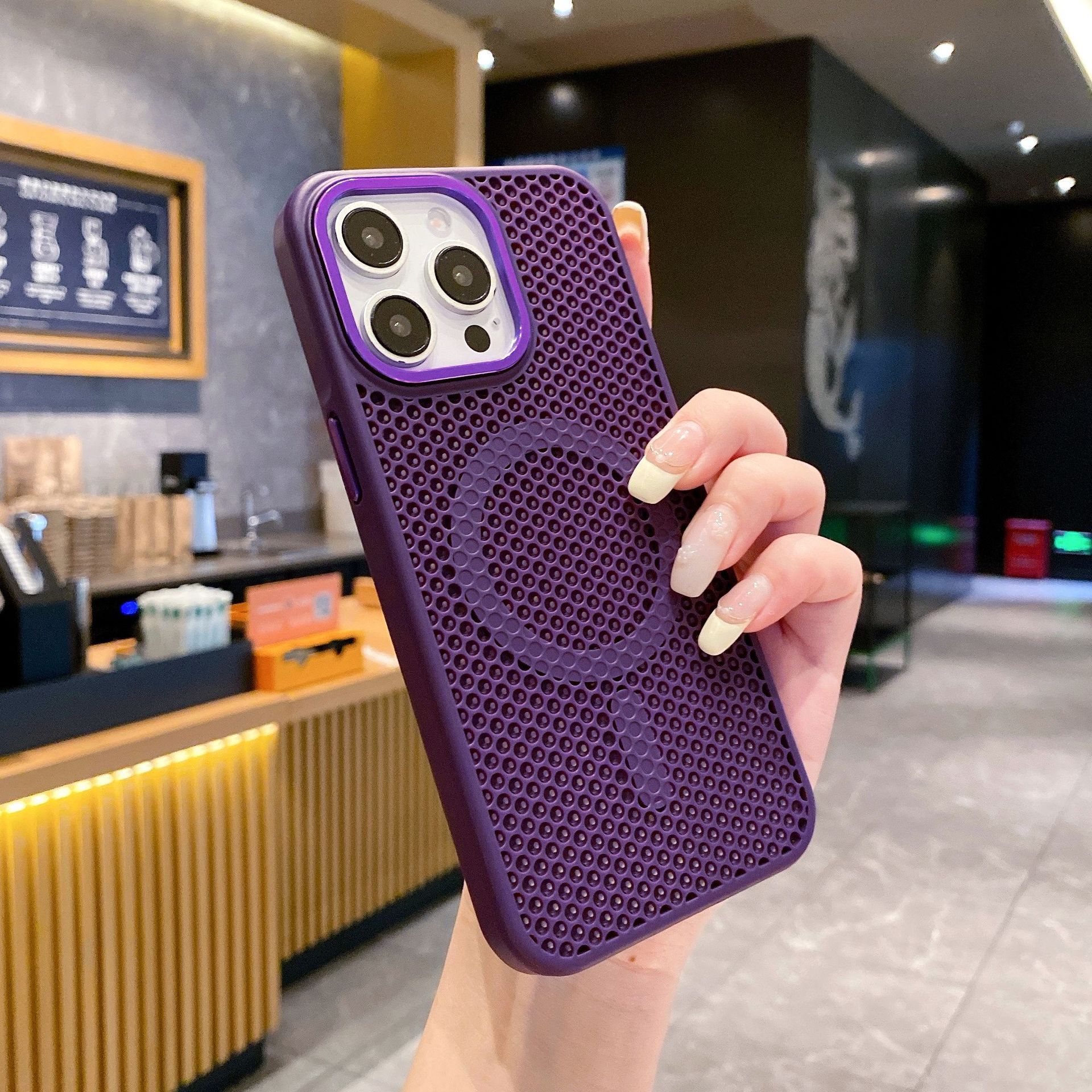 Disipación de calor de panal de color púrpura oscuro magnético-metal de gran agujero kj