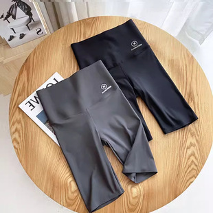 Summer Thin Five-point Shark Pants Ice Silk Barbie Yoga Riding Five-point Leggings Women's Outer Wear Safety Anti-light