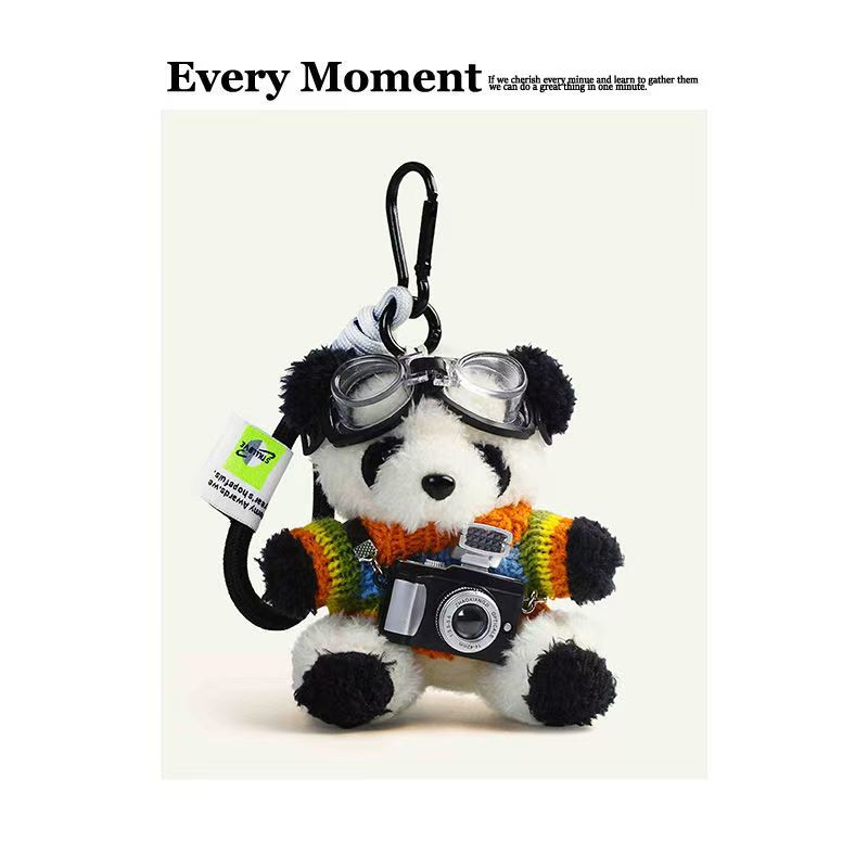 Creativo Chengdu panda bolso muñeca colgante adorable muñeca de peluche muñeca mochila colgante regalos