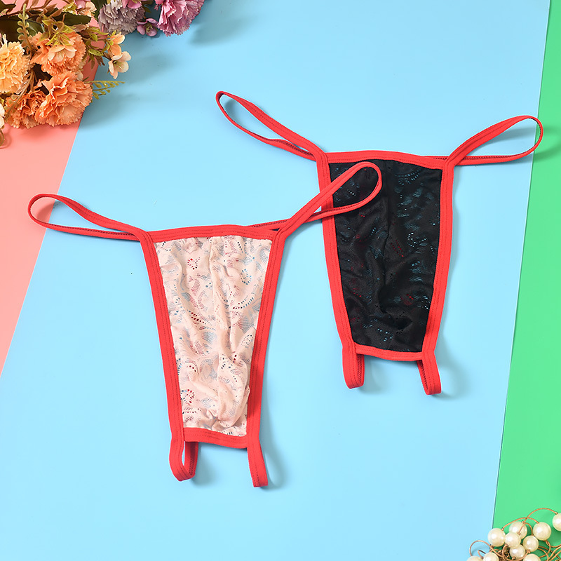 KADINISHI new lace sexy underwear neutral men's and Women's Open-end free seductive style thong T pants