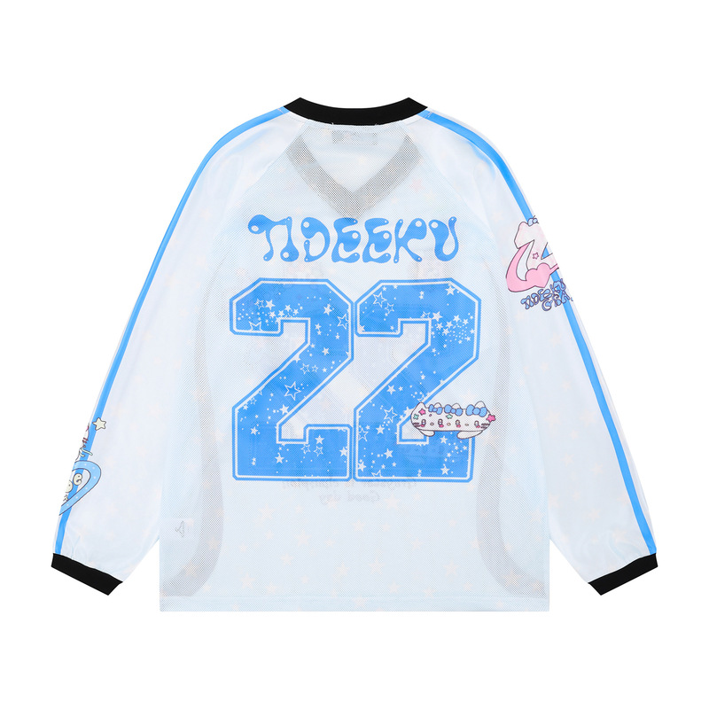 TIDEEKU新款字母数字卫衣刺绣女式卫衣长袖男士卫衣v领印花打底衫|undefined