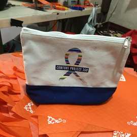 实力工厂定制拉链帆布笔袋印刷logo零钱文具化妆品便携收纳袋批发