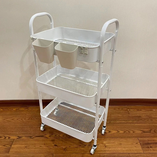 Small Cart Storage Shelf Kitchen Floor Multi-layer Storage Rack Bathroom with Wheels Portable Baby Snack Storage Shelf Wholesale