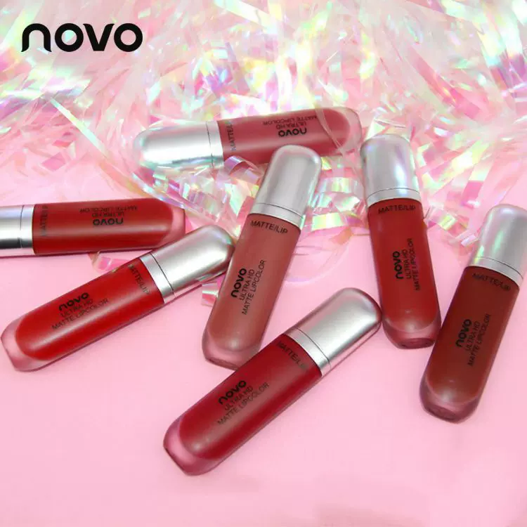 NOVO奶柔冰淇淋丝绒唇釉哑光雾面女滋润不沾杯学生伪素颜显白唇彩