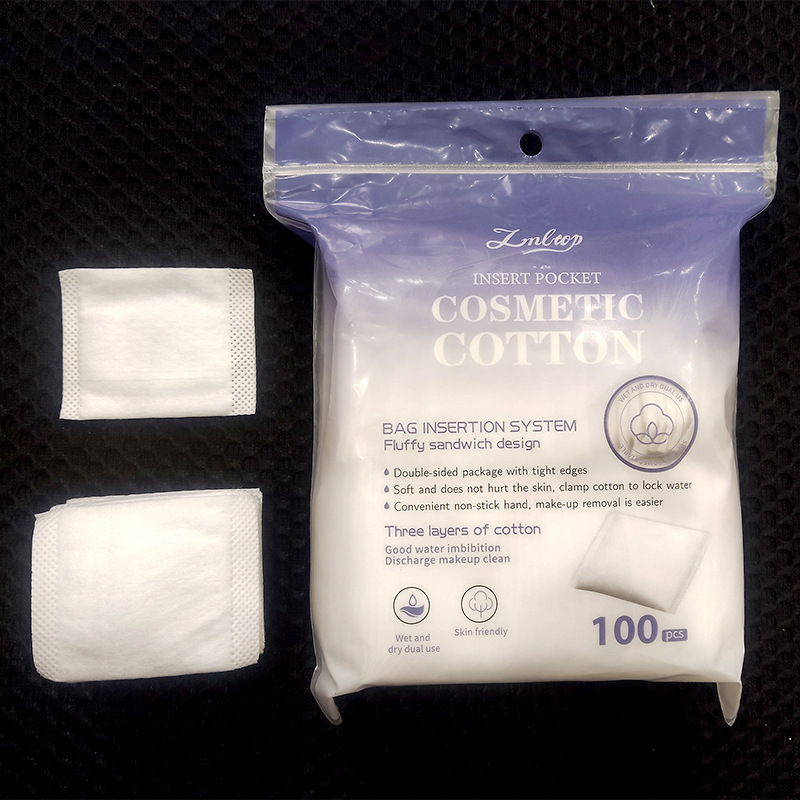 LMLTOP Cross-border Exclusive hand-held makeup pads, 100-piece set, skin-friendly wet compress makeup remover pads SY455 undefined