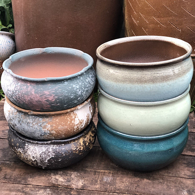 Handmade Coarse Pottery Pots, Large Diameter Ceramic Succulent Flower Pots, Large Flower Pots, Bonsai Pots, Succulent Pots, Plant Flower Pots