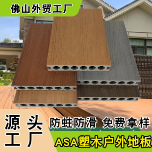 Plastic Wood Flooring Outdoor Garden Terrace Floor Asa Third Generation Co-Extruded Board Outdoor Courtyard Plank Road Anti-Corrosion Anti-Slip Board
