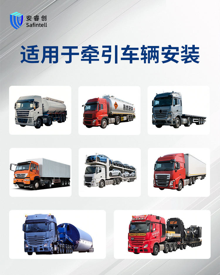 Anruichuang Truck Trailer Tire Pressure Monitor with Internal and External High-Precision Large Screen, 2026 New Model, Dedicated for 14 to 22 Wheels