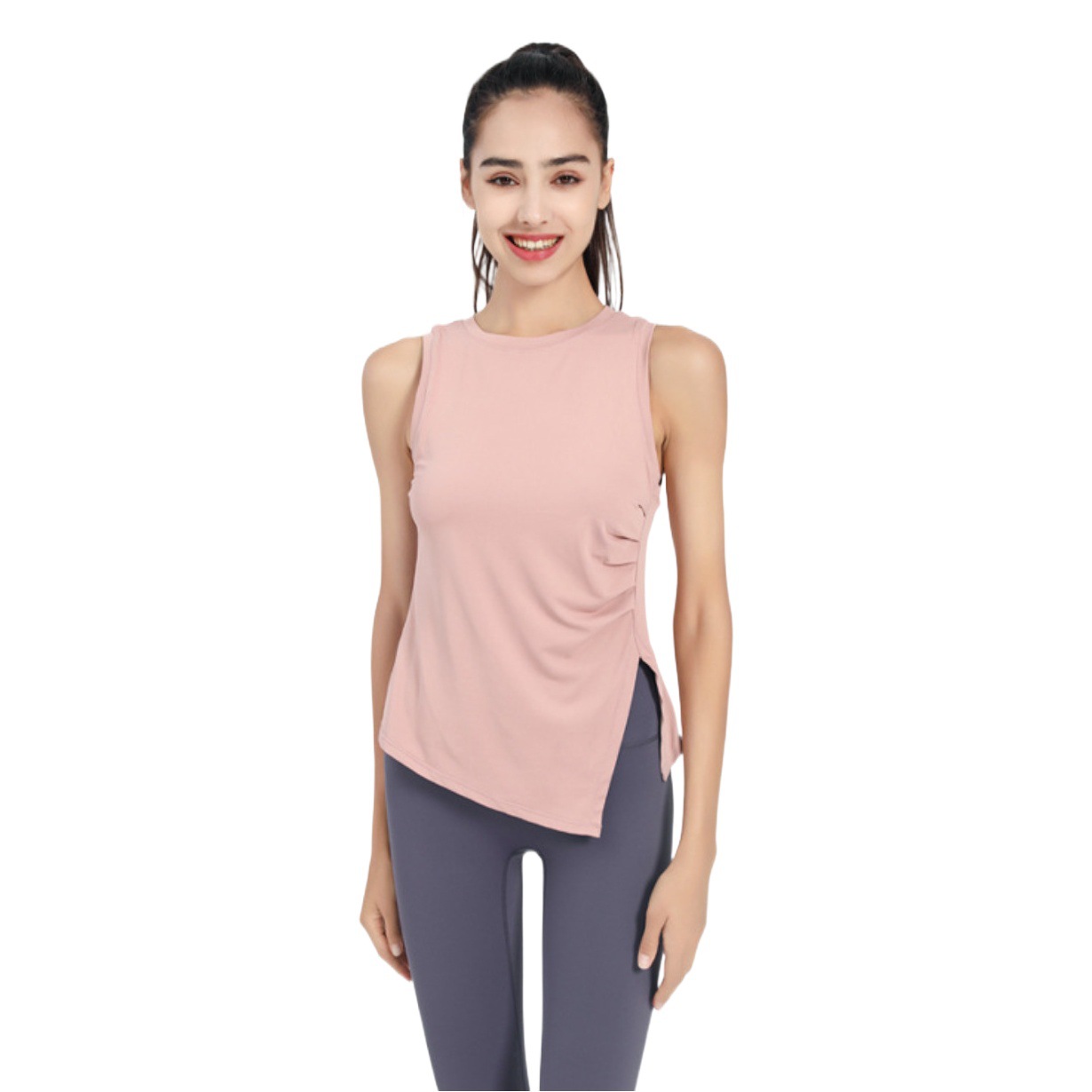 Ropa de yoga europea y americana superior de verano de las mujeres sin mangas chaleco deportivo de secado rápido camiseta superior ropa de entrenamiento ropa de fitness