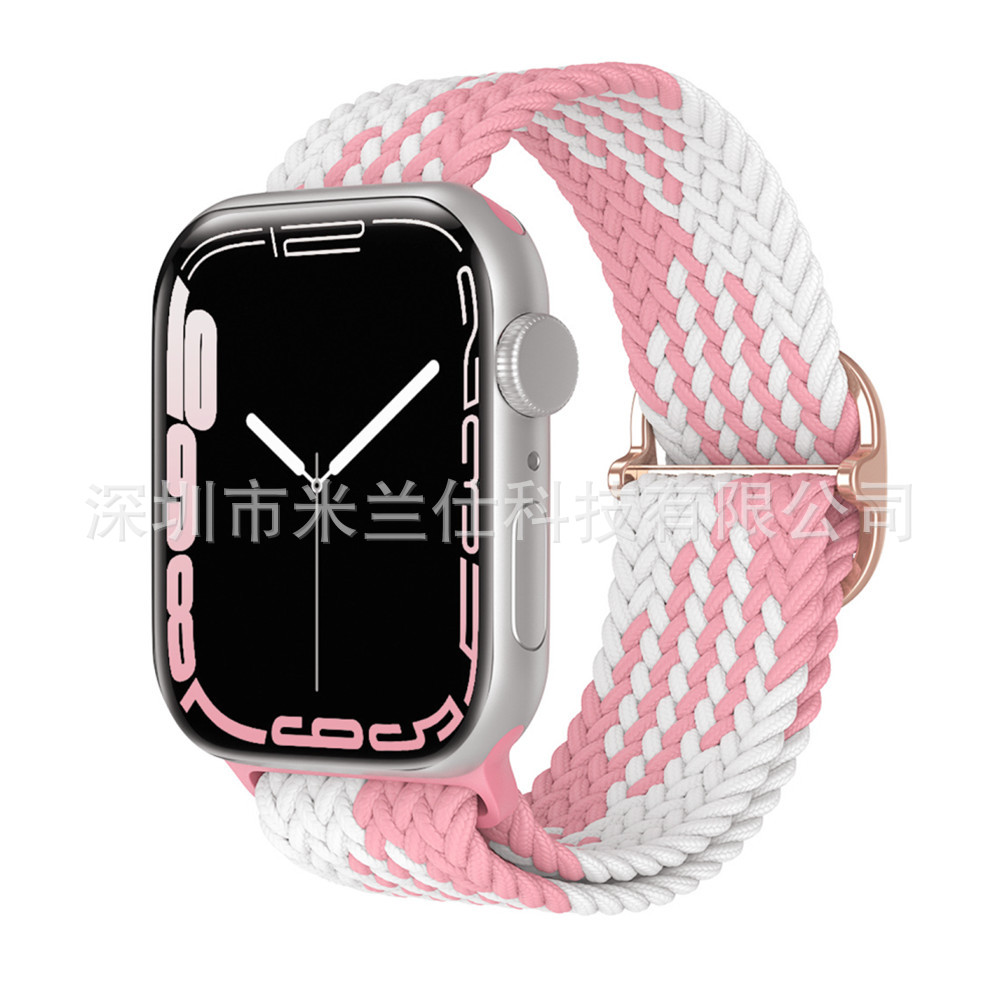 Nylon tejido para Apple iwatch456789 Apple ultra2 hebilla deslizante elástica S9 correa de reloj fabricante