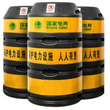 电力防撞桶防撞墩带反光膜 电杆保护桶警示防护隔离保护设施批发