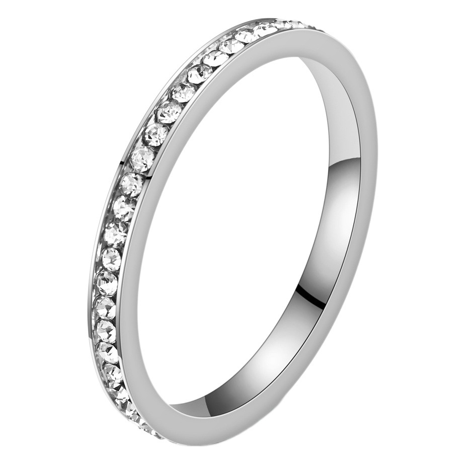2023 European and American fashion new niche narrow circle diamond ring ladies tail ring source manufacturers large favorably