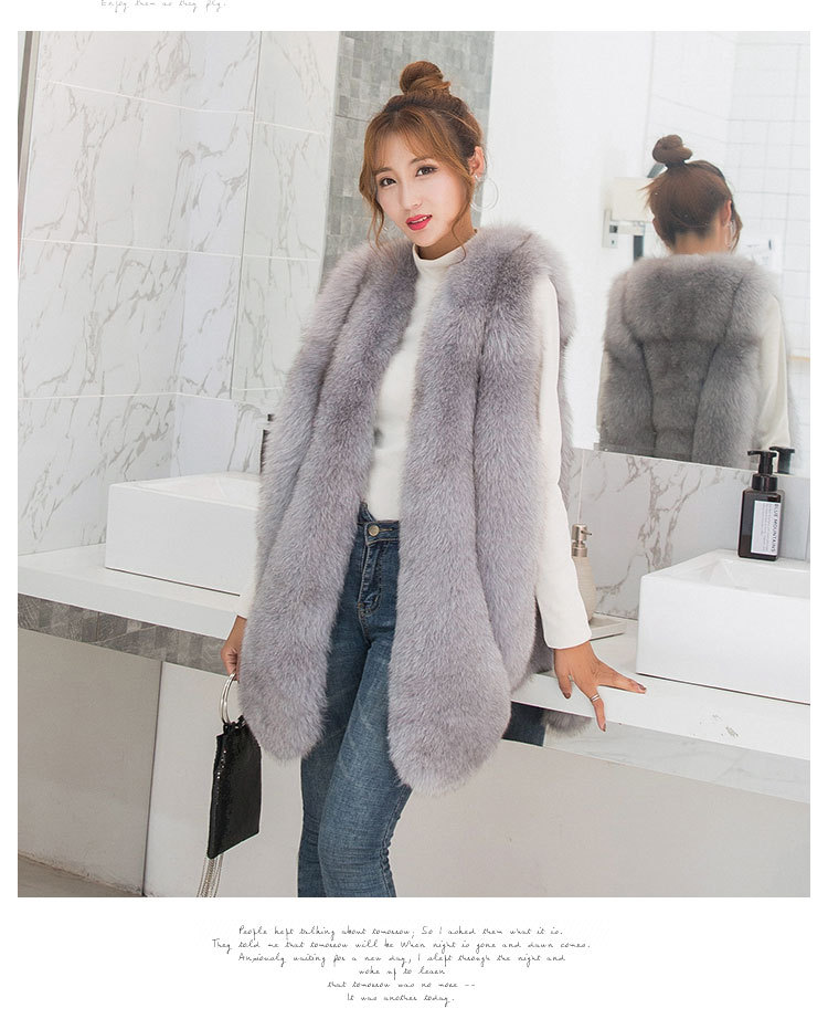 Damen Kunstfellweste Für Herbst Und Winter Modische Freizeitmode_voghion.com