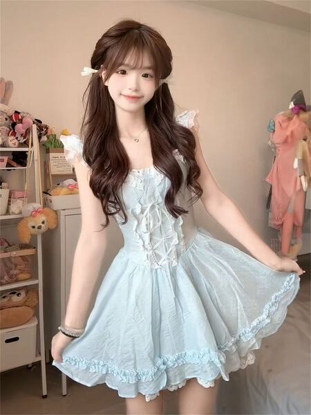 Cute blue lace dress