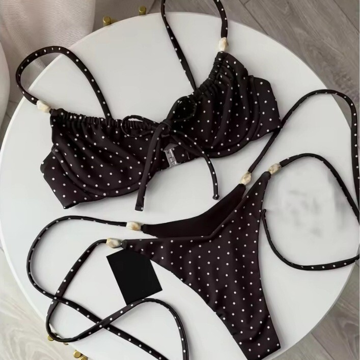 2026 New Style Bikini Sexy European and American Solid Color Bikini Cross-Border Foreign Trade Two-Piece Women's Swimwear Swimsuit for Women