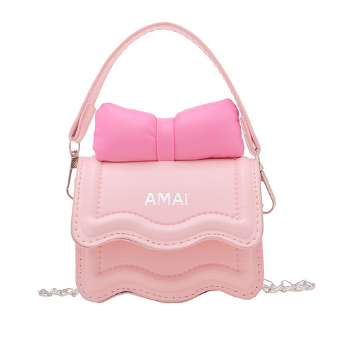 New bow shoulder bag girls handbag princess style crossbody bag mini outdoor handbag wholesale