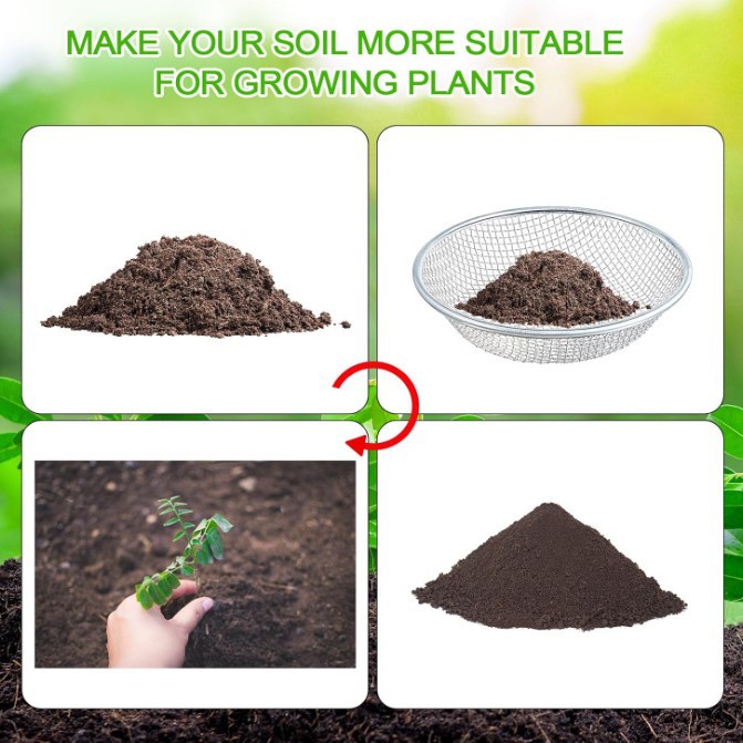Cross-border round square with handle galvanized filter separation screen garden soil screen sand soil compost screen combination assembly