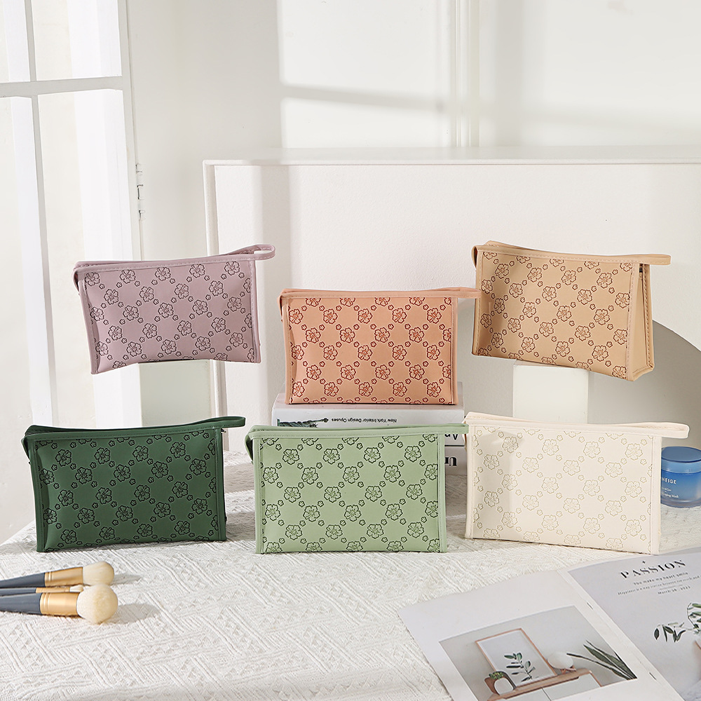 capacious polyurethane cosmetic bag