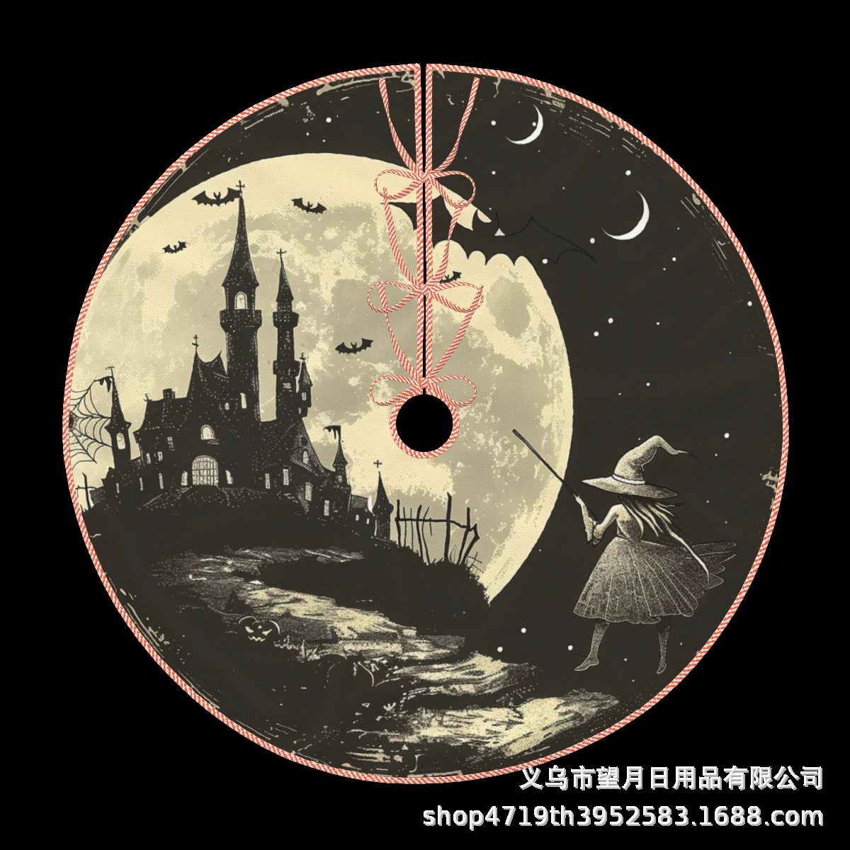 Кроссбордная сеkс Halloween елочная юбка новая фланелевая линя рождественские украшения тыква призрак летучая мышь черная кошка ведьма