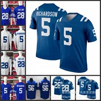 Футбольная майка НХЛ Колтс 28 # 5 # 56 # Оптовые поставки футболок NFL для внешней торговли, цельные футболки