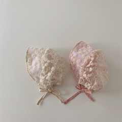 秋南 嬰兒帽子夏季韓版ins新款可愛綁帶雛菊寶寶護耳帽胎帽漁夫帽