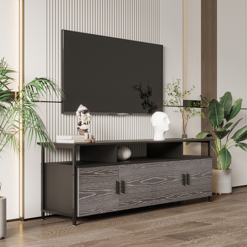 Mueble para TV moderno minimalista para sala de estar, dormitorio, apartamento pequeño, hogar, estilo ligero de lujo, simple, mueble de pared, mueble de suelo, fabricante, venta al por mayor