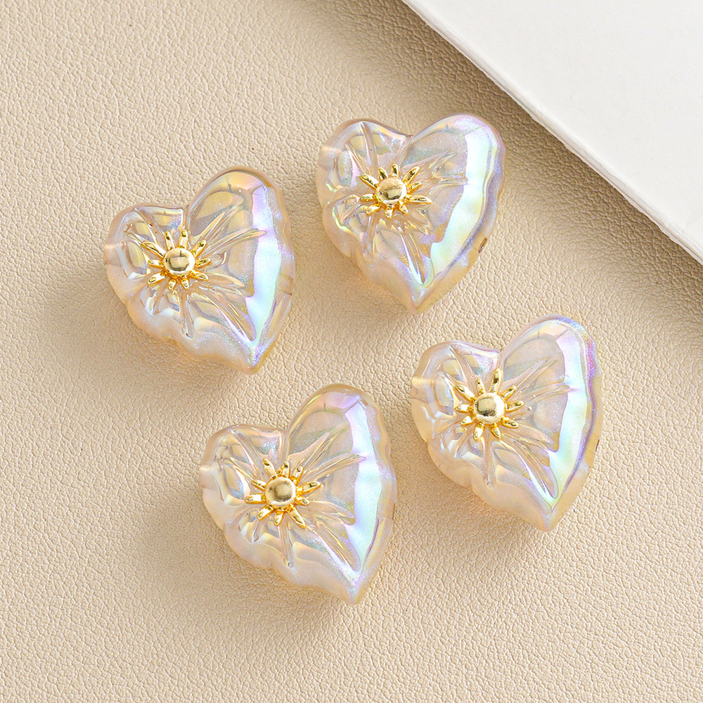 Cuentas pequeñas en forma de corazón torcido con purpurina fina, accesorios para cadena de teléfono, llavero, joyería, cuentas mixtas, venta al por mayor