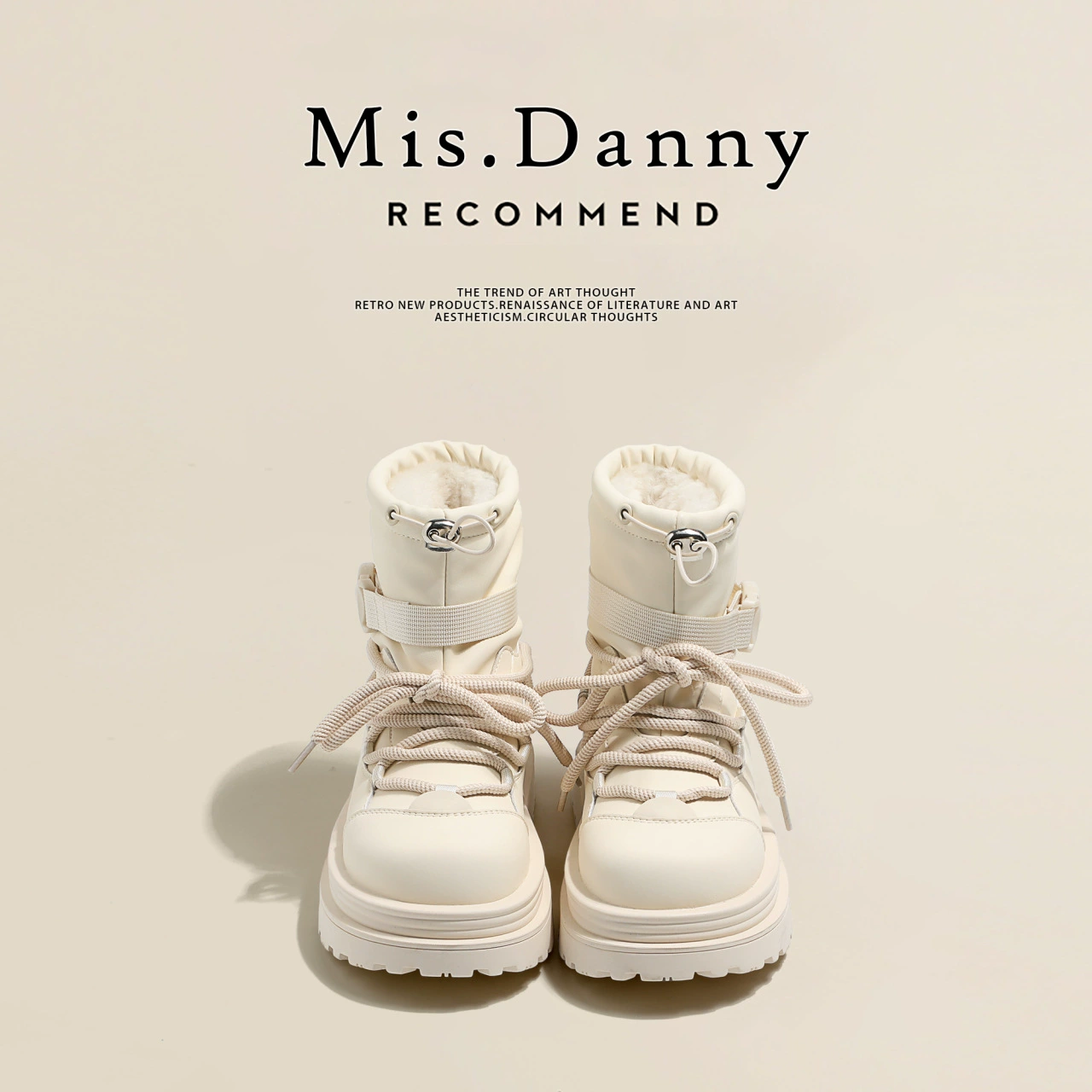Martens, warm non-slip shoes platform, low boots