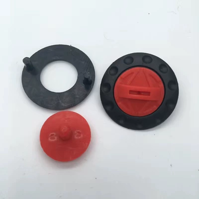Dəbilqə (Kaska) aksesuarları – fixed screw children knob - 45-childrens-black-base-red-screw-one