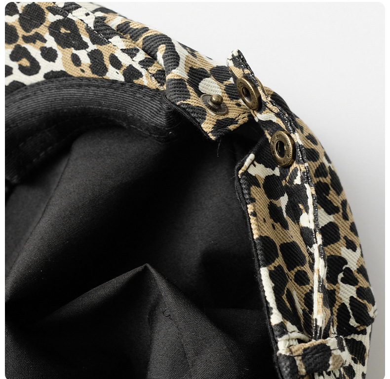 Designer Leopard Print Forward Hut Nische Vintage Baskenmütze ins Spice Girl Mode Newsboy Hut_voghion.com