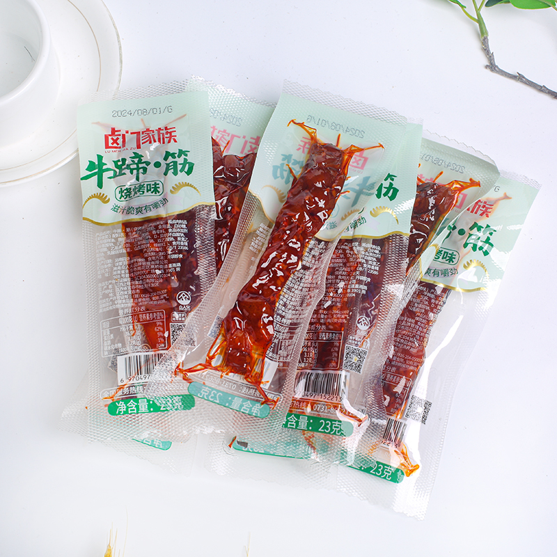 卤门家族牛蹄筋香辣烧烤牛板筋牛肉筋熟食卤味辣条宿舍解馋小零食-阿里巴巴