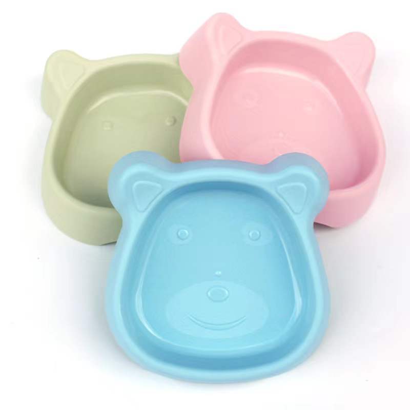 Vajilla para mascotas color caramelo plástico solo tazón gato y perro tazón universal mediano y pequeño tazón de comida para perros cuenca de agua