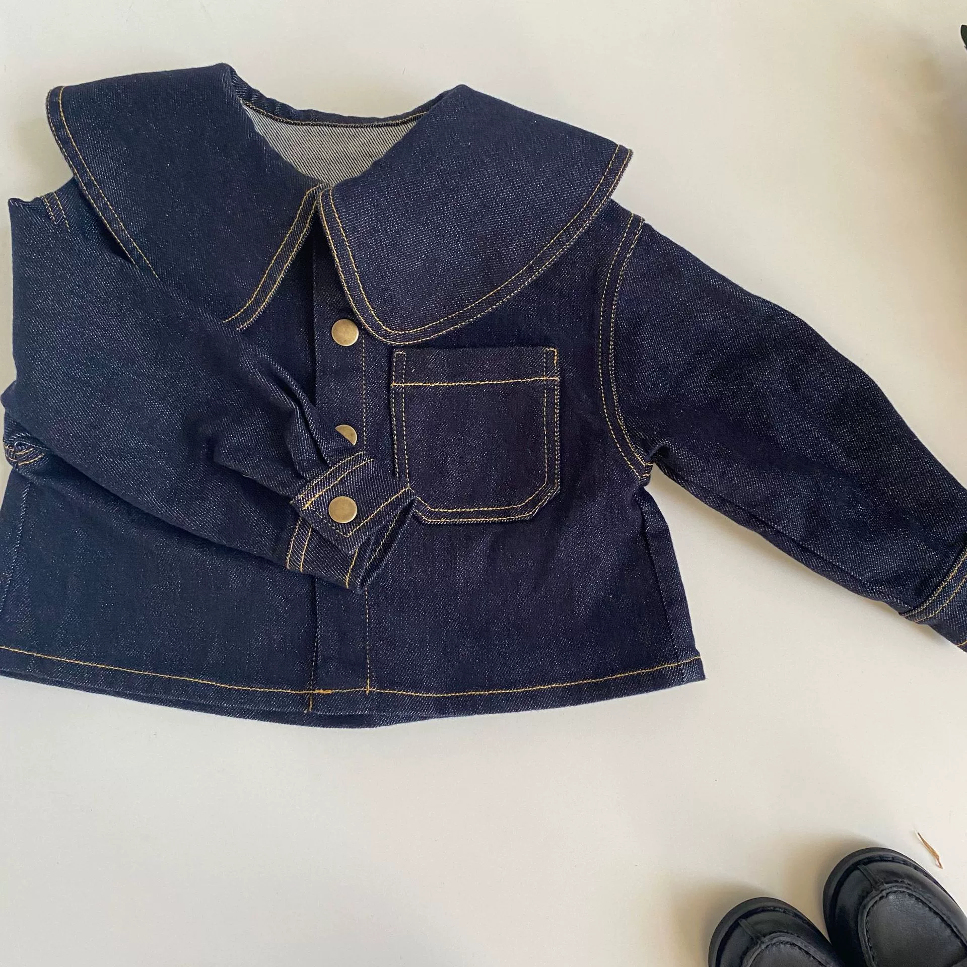 Brand denim collar, jacket, trousers