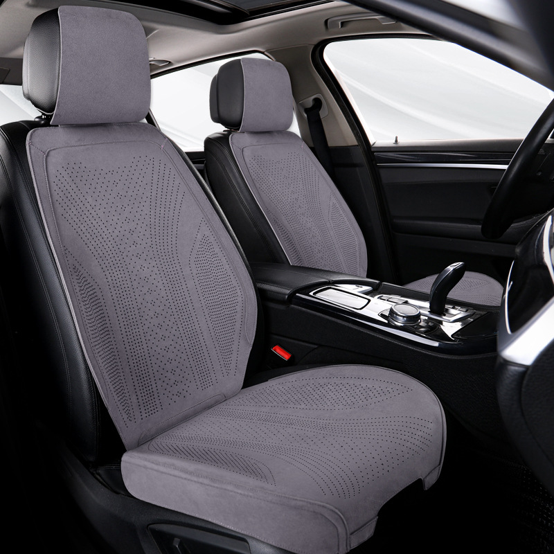 25 new suede car seat cushion four seasons universal Rams breathable summer seat cushion half package car cushion seat cover