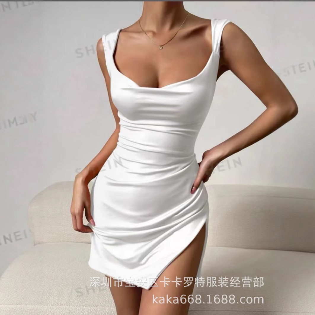 Xiyin ropa de mujer Shein comercio exterior transfronterizo nuevo precio especial de liberación de la cabina de la espalda 2025 vestido de cola de carga de liberación