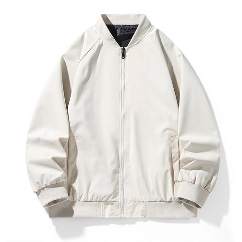 Men's Baseball Jacket Spring and Autumn Versatile Streetwear Hooded Jacket Unisex Casual Upright Collar Men's Outerwear Cross-border Public Version Wholesale