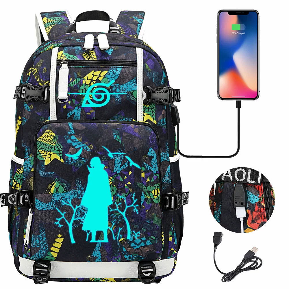 Naruto, capacious school bag for leisure, backpack for traveling, wholesale, for teenagers