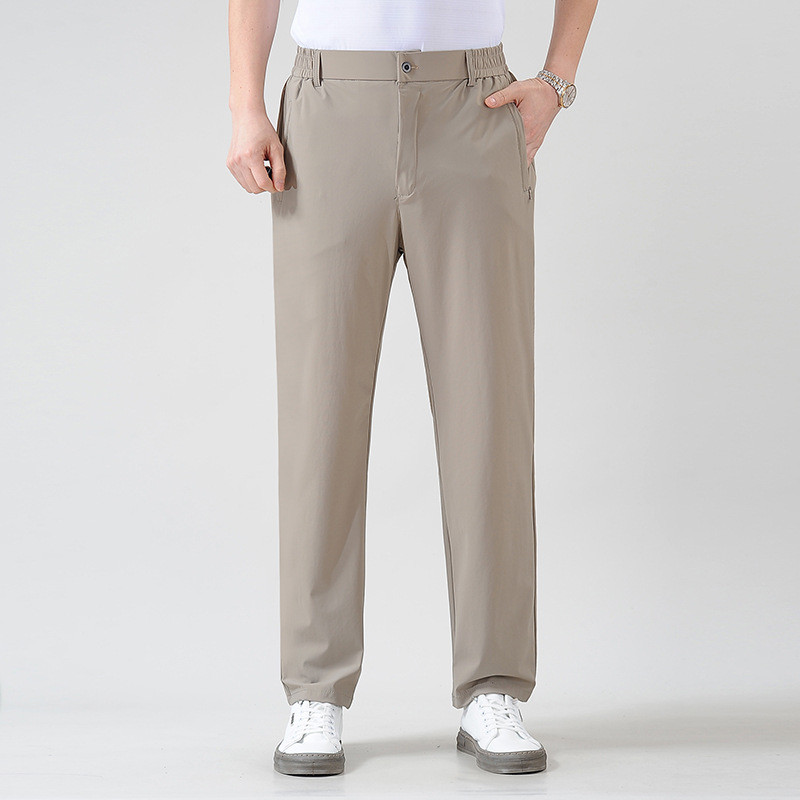 男性カジュアルパンツビジネスカジュアルパンツ男性垂直感ストレート男性夏タイプゆるい職業無料ロングパンツ