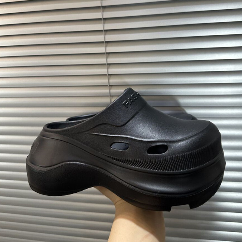8cm Thick-soled Closed-toe Mules Women, Student Style, New 2026 Model, Summer Sandals For Outdoor Wear, Wholesale_vogvips.com