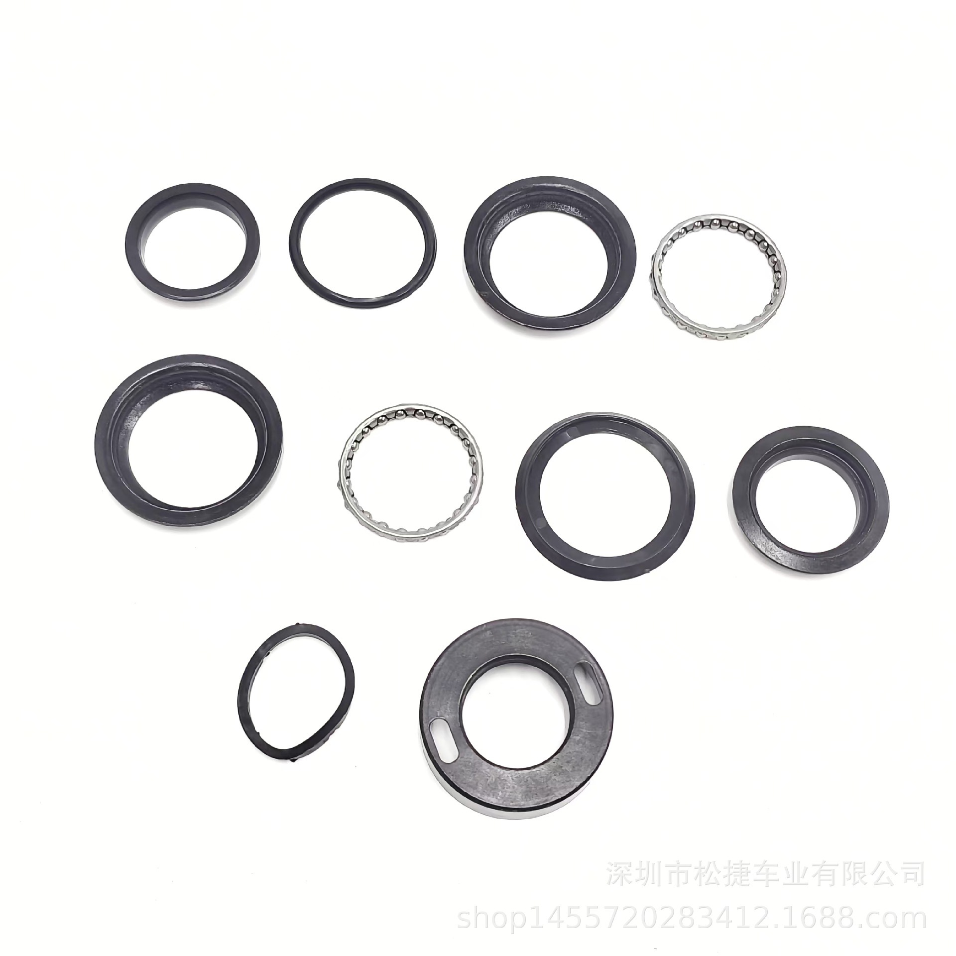 Electric Scooter Flat Cover with Toothed Bowl Set/Electric Scooter Flat Cover Without Toothed Bowl Set, Eight-Piece Front Bowl Set